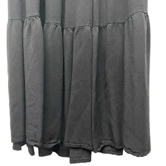 Merokeety Black Smocked Tiered Maxi Dress Womens Size Small PartyCasual Stretch - Picture 10 of 14